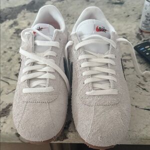Nike White Suede Athletic Shoes
